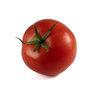Domates beyaz arka planda izole edilmiş. Kırpma yolu ile. Tam alan derinliği. Yüksek kalite fotoğraf
