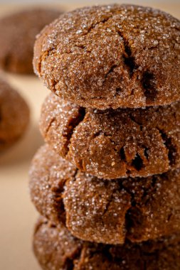 Sıcak ev yapımı zencefilli kurabiye. yüksek kaliteli fotoğraf