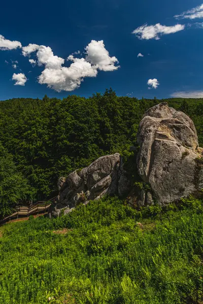 stock image Tustan archeological, natural monument of national significance in Urych Ukraine High quality photo