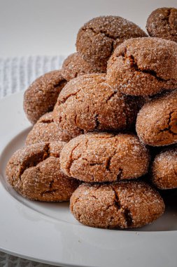 Sıcak ev yapımı zencefilli kurabiye. yüksek kaliteli fotoğraf