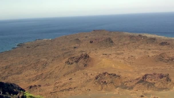 Lago Vale Gêiseres Vulcânicos Nas Ilhas Galápagos Calor Intenso Dos — Vídeo de Stock