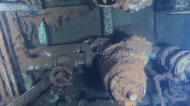 Scuba Divers Swims Shipwreck Swedish Ferry Zenobia Wreck Diving Mediterranean — Stock Video