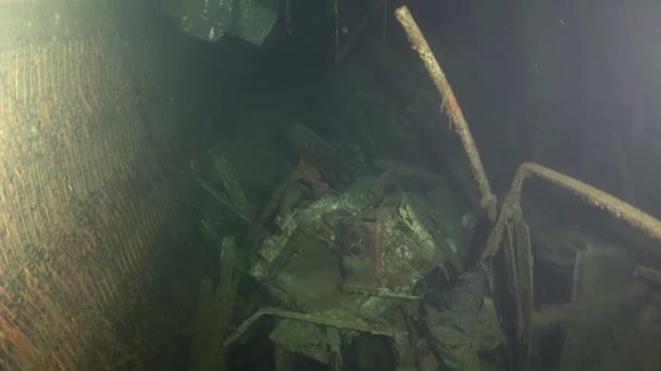 Los Buceadores Nadan Ferry Sueco Shipwreck Zenobia Buceo Naufragios Mar — Vídeos de Stock