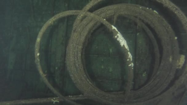 Lassított Felvétel Egy Hajótörött Svéd Kompról Zenobiáról Roncsbúvárkodás Földközi Tenger — Stock videók