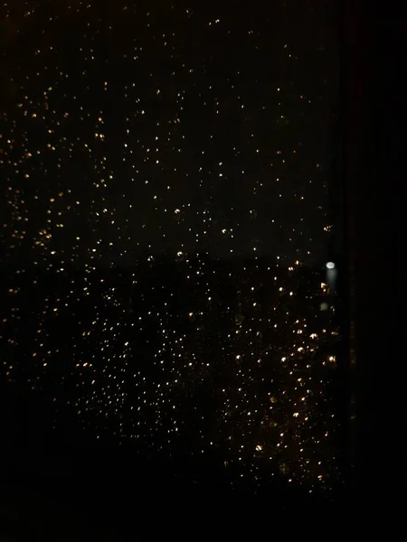 Dešťové Kapky Okno — Stock fotografie