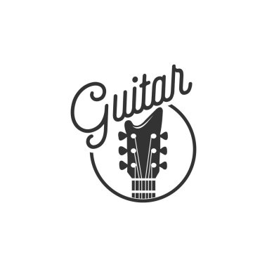 gitar logosu tasarım şablonu