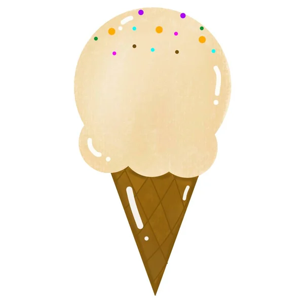 香草冰淇淋加配料 — 图库照片