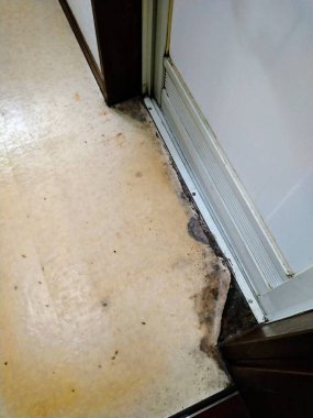 Harap olmuş banyo zeminini kapatın.