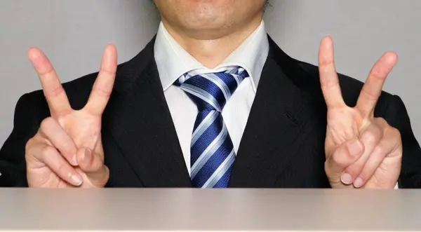 İş adamının yakın plan pozu