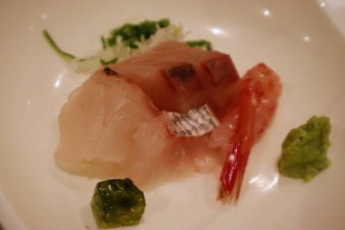 Japon saşimi 'sinin yakın çekimi