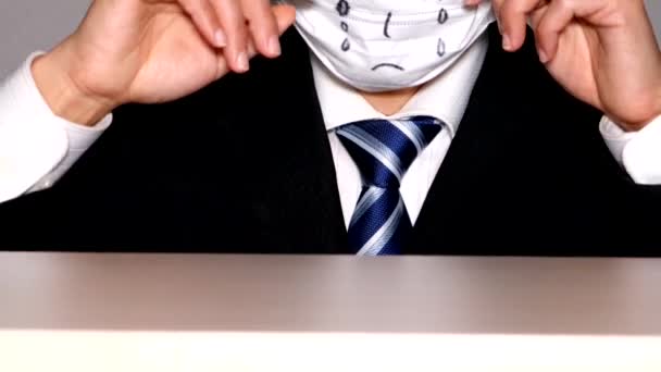 Obraz Płaczącego Biznesmena — Wideo stockowe