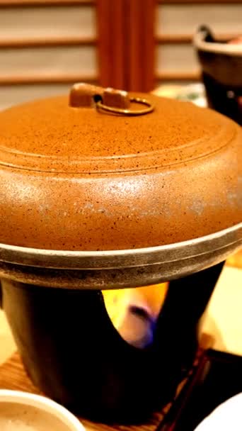 日本のホットポット料理を煮込む — ストック動画