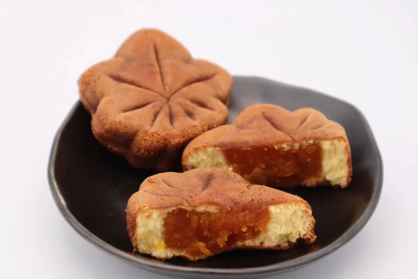 Japon Momiji Manju 'nun yakın çekimi.