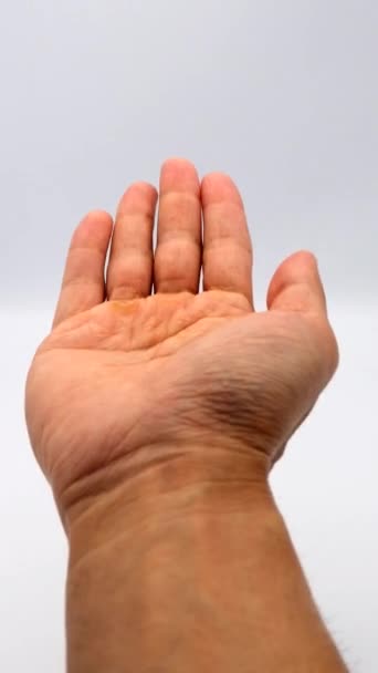 Person Vinker Med Fingeren – Stock-video