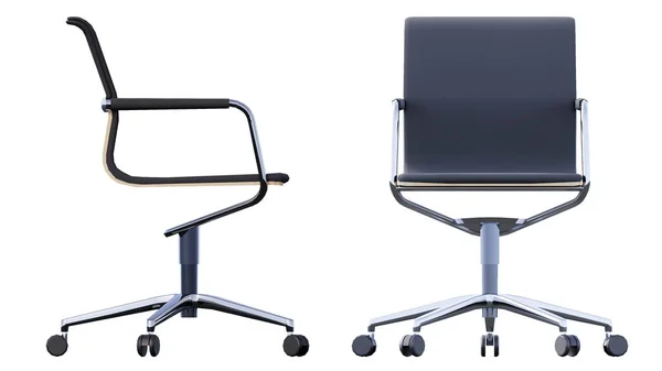 单张工作椅用铬材料简单设计 — 图库照片