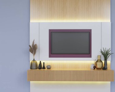 Ahşap paneli, televizyon dizaynı, vazo, iç mekan, ahşap dolap, mermer zemin, duvar paneli, ahşap duvar, ev dekorasyonu,