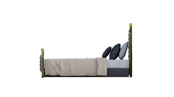 Yastık Maketli Boş Krema Yatağı Yan Görüş Klasik Modern Tarz — Stok fotoğraf