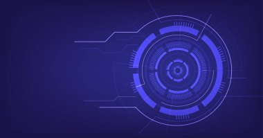 Dijital elektrik devre çemberi arka planda. Mavi arkaplanda görüntü elektrik devresi. Yüksek teknoloji devre kartı bağlantı sistemi kavramı..