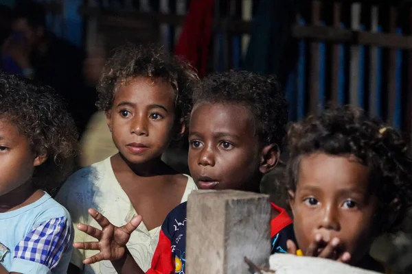 Sorong Papouasie Occidentale Indonésie Juin 2022 Portrait Rapproché Beaux Enfants — Photo
