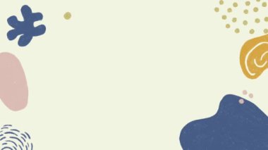 soyut el çizimi şekiller çerçeve kenarlığı canlandırılmış arkaplan