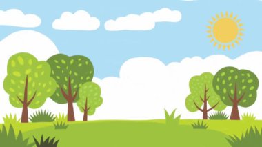 El Çizimi Yaz Peyzajı