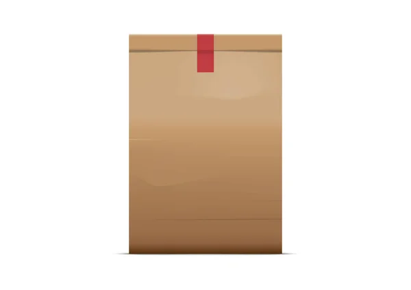 Braunes Bonbonpapier Umschlagsymbol Auf Weißem Hintergrund — Stockvektor
