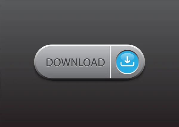 Pc上のファイルダウンロードボタンのアイコン — ストックベクタ
