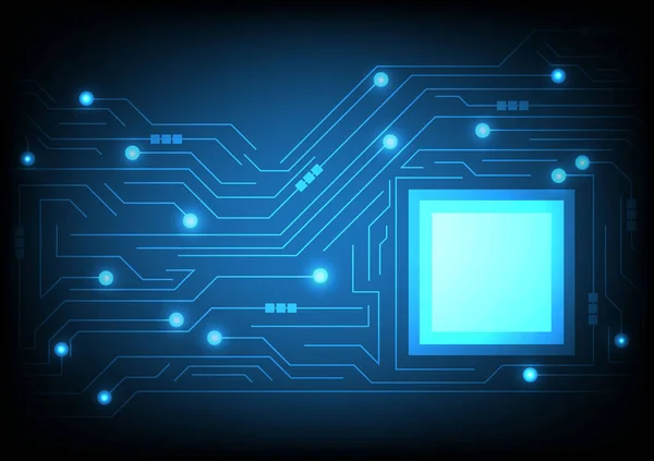 电路板 蓝色的抽象技术背景 主板矢量图解 — 图库矢量图片