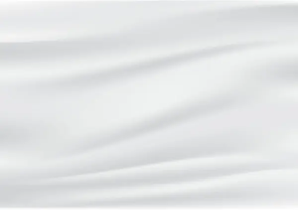 Tissu Soie Blanc Froissé Texturé Fond Textile Illustration Vectorielle — Image vectorielle