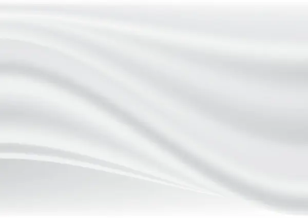 White Creased Stof Textuur Abstracte Achtergrond Satijnen Plooien Katoen Zachte — Stockvector