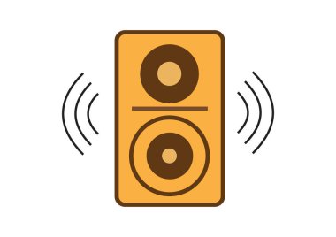 Hoparlör vektör simgesi, ses hoparlörü simgesi