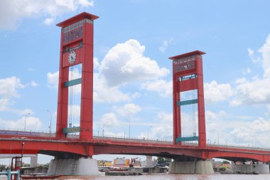 Ampera Bridge is a vertical-lift bridge in the city of Palembang, South Sumatra, Indonesia. clipart