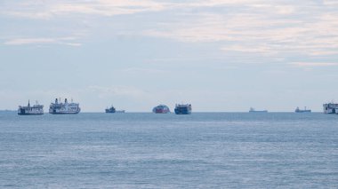 Banten Limanı 'ndan Bakauheni Limanı Lampung' a feribot geliyor.