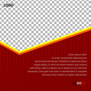 Sosyal medya reklam şablonu. Fotoğraf ürünü yüklemek için şablon