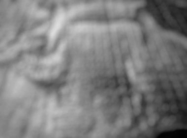 Bir paspas veya halının doku motifinin yakınlaştırılması. Siyah beyaz, antika.