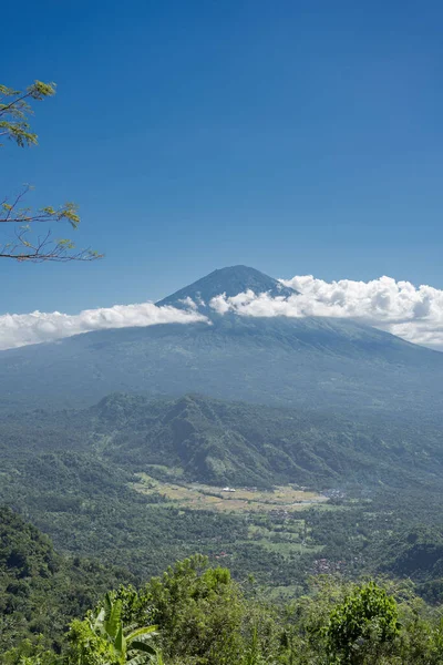 Прекрасный Вид Вулкан Агунг Бали Индонезия Концепция Путешествия — стоковое фото