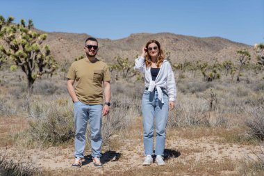 Aile Joshua Tree Ulusal Parkı, ABD, Kaliforniya