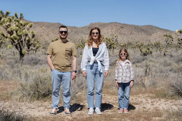 Aile Joshua Tree Ulusal Parkı, ABD, Kaliforniya