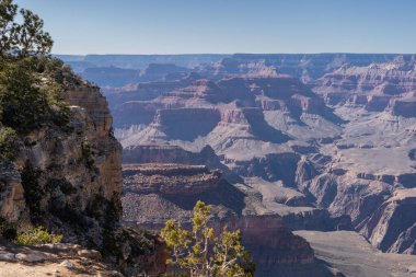 Grand Canyon Ulusal Parkı, Arizona, ABD. Büyük Kanyon 'un manzarası