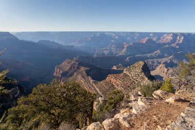Grand Canyon Ulusal Parkı, Arizona, ABD. Büyük Kanyon 'un manzarası