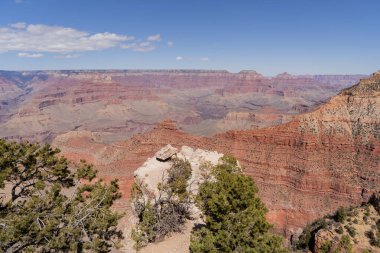 Grand Canyon Ulusal Parkı, Arizona, ABD. Büyük Kanyon 'un manzarası