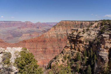 Grand Canyon Ulusal Parkı, Arizona, ABD. Büyük Kanyon 'un manzarası