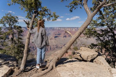 Arizona 'daki Büyük Kanyon' da bir kadın.. 