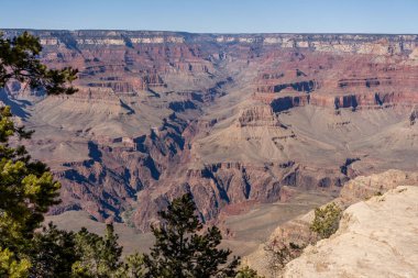 Grand Canyon Ulusal Parkı, Arizona, ABD. Büyük Kanyon 'un manzarası