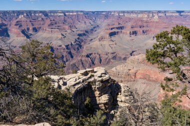 Grand Canyon Ulusal Parkı, Arizona, ABD. Büyük Kanyon 'un manzarası