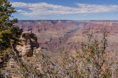 Grand Canyon Ulusal Parkı, Arizona, ABD. Büyük Kanyon 'un manzarası