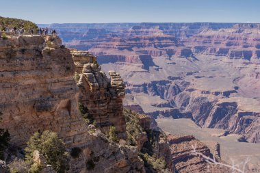 Tourists enjoy beautiful sunset above Grand Canyon National Park from Mather Point, April16, 2024, Grand Canyon National park clipart