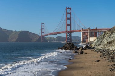 Golden Gate Köprüsü, San Francisco, California, ABD. 
