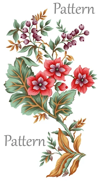 Akvarell Virágmintás Készlet — Stock Fotó