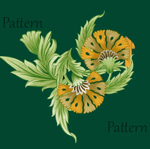 Ilustración Vectorial Del Patrón Floral — Foto de Stock